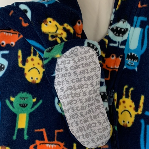 9mo Fleece Footie Monsters - Picture 3 of 5